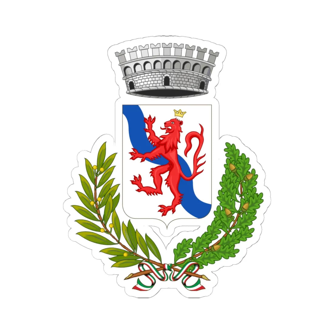 Cinzano-Stemma (Italy) (Coat of Arms) STICKER Vinyl Kiss-Cut Decal 6 Inch White - The Sticker Space