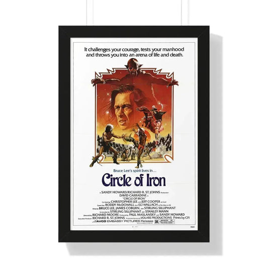 CIRCLE OF IRON 1978 - Framed Movie Poster 16″ x 24″ Black - The Sticker Space