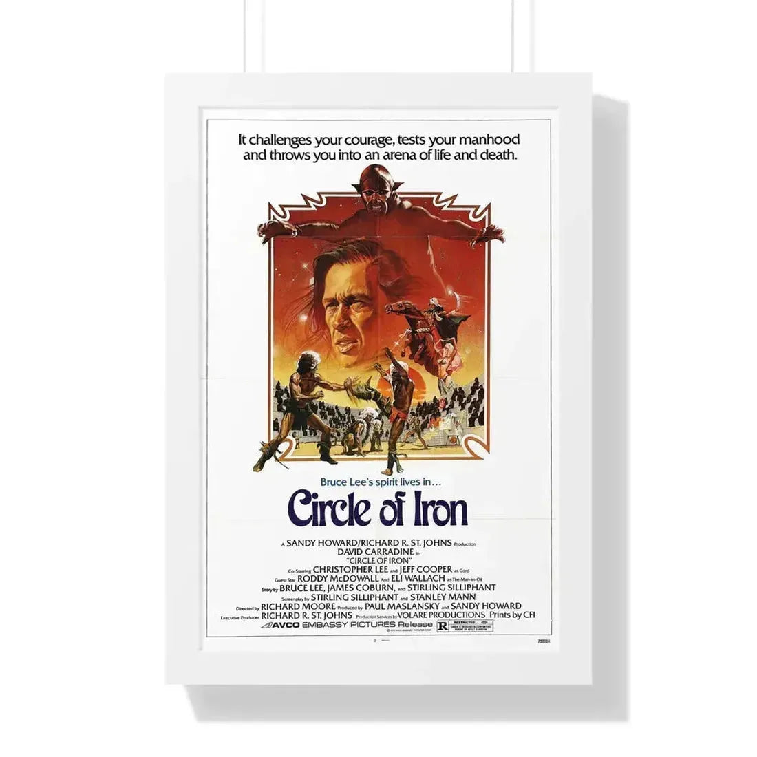 CIRCLE OF IRON 1978 - Framed Movie Poster 16″ x 24″ White - The Sticker Space