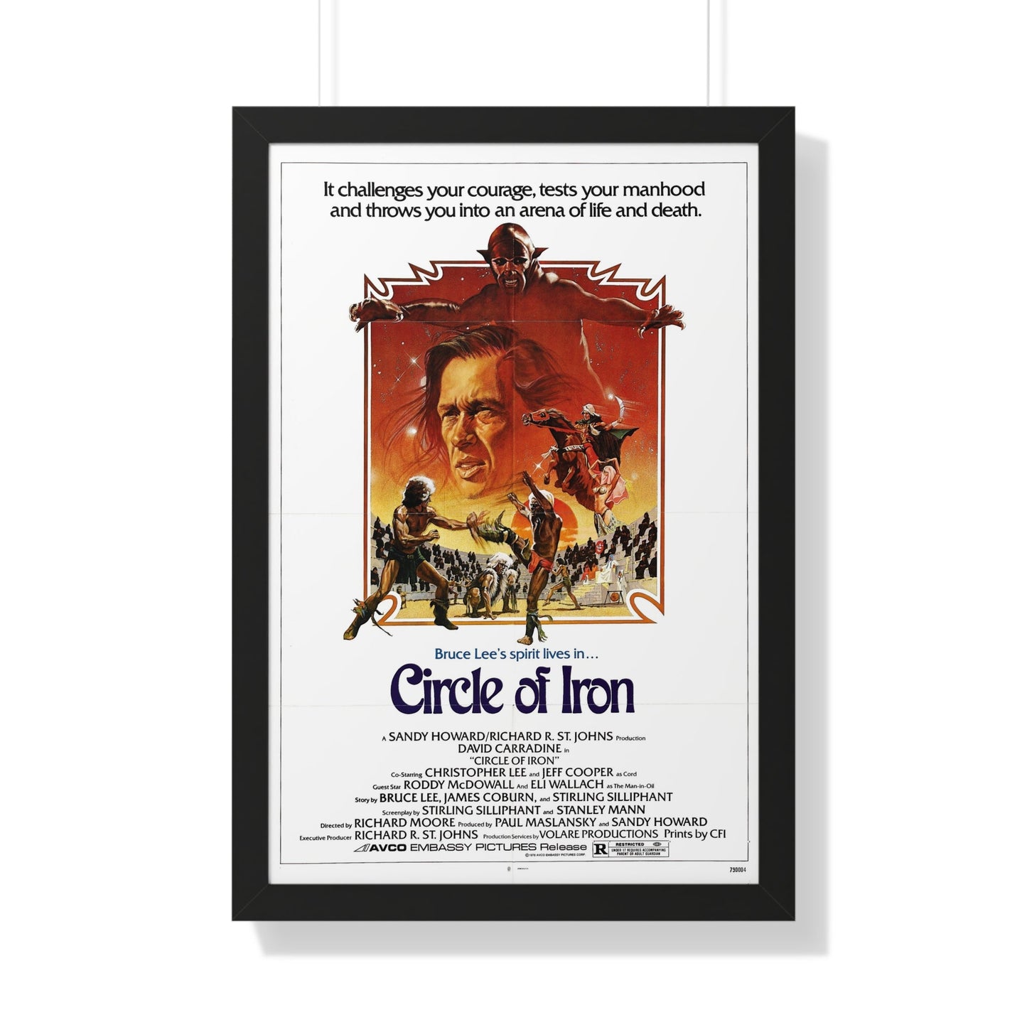 CIRCLE OF IRON 1978 - Framed Movie Poster-20" x 30"-The Sticker Space