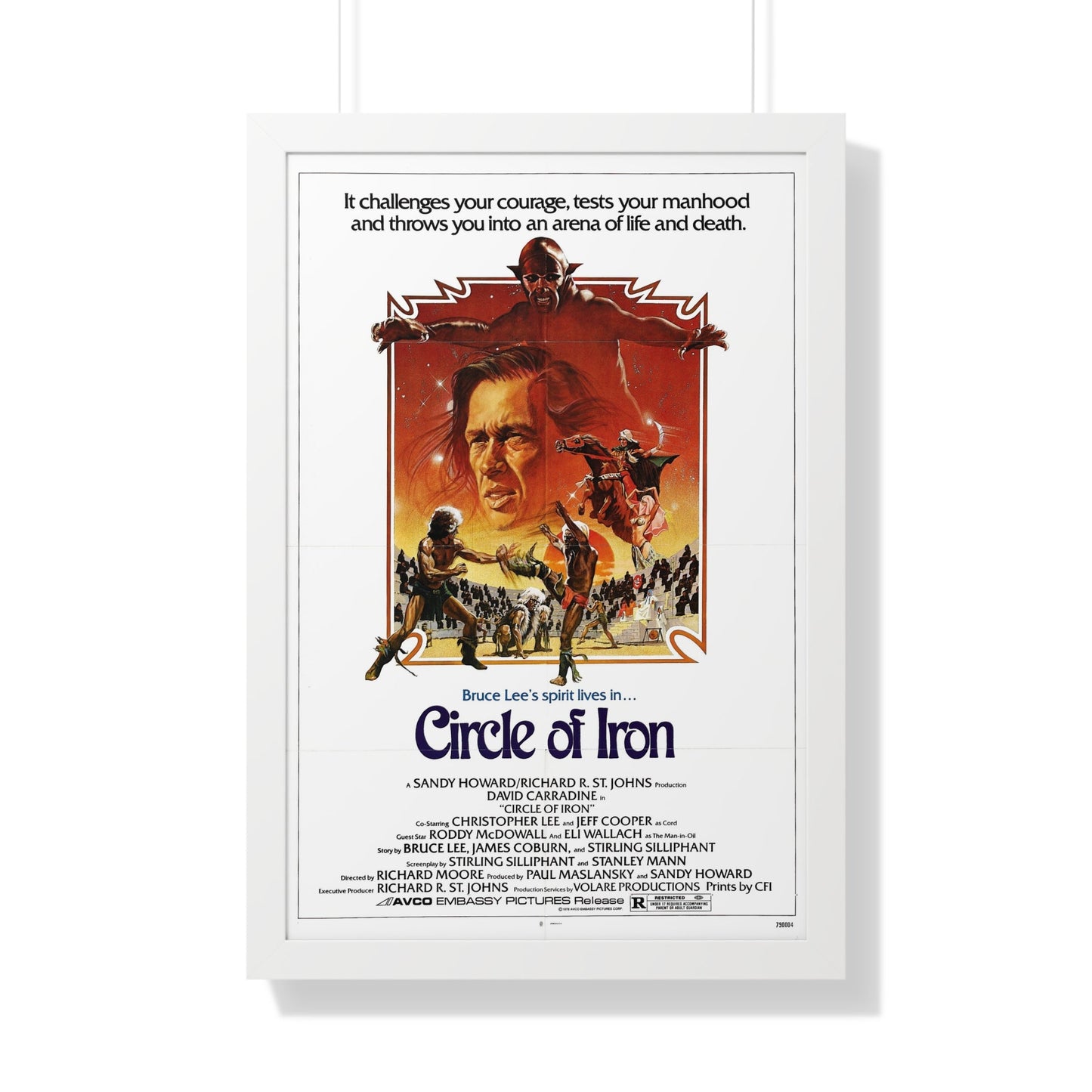 CIRCLE OF IRON 1978 - Framed Movie Poster-20" x 30"-The Sticker Space