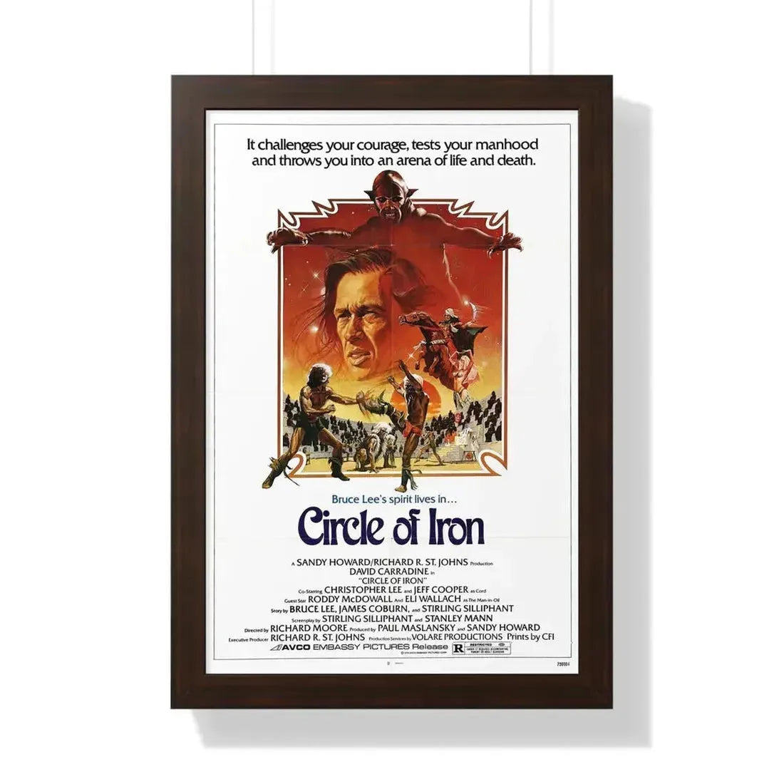CIRCLE OF IRON 1978 - Framed Movie Poster - The Sticker Space