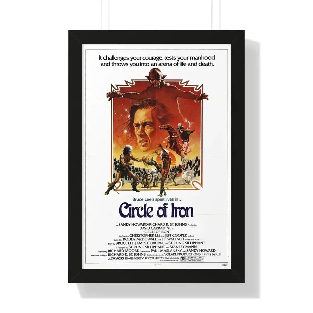 CIRCLE OF IRON 1978 - Framed Movie Poster - The Sticker Space