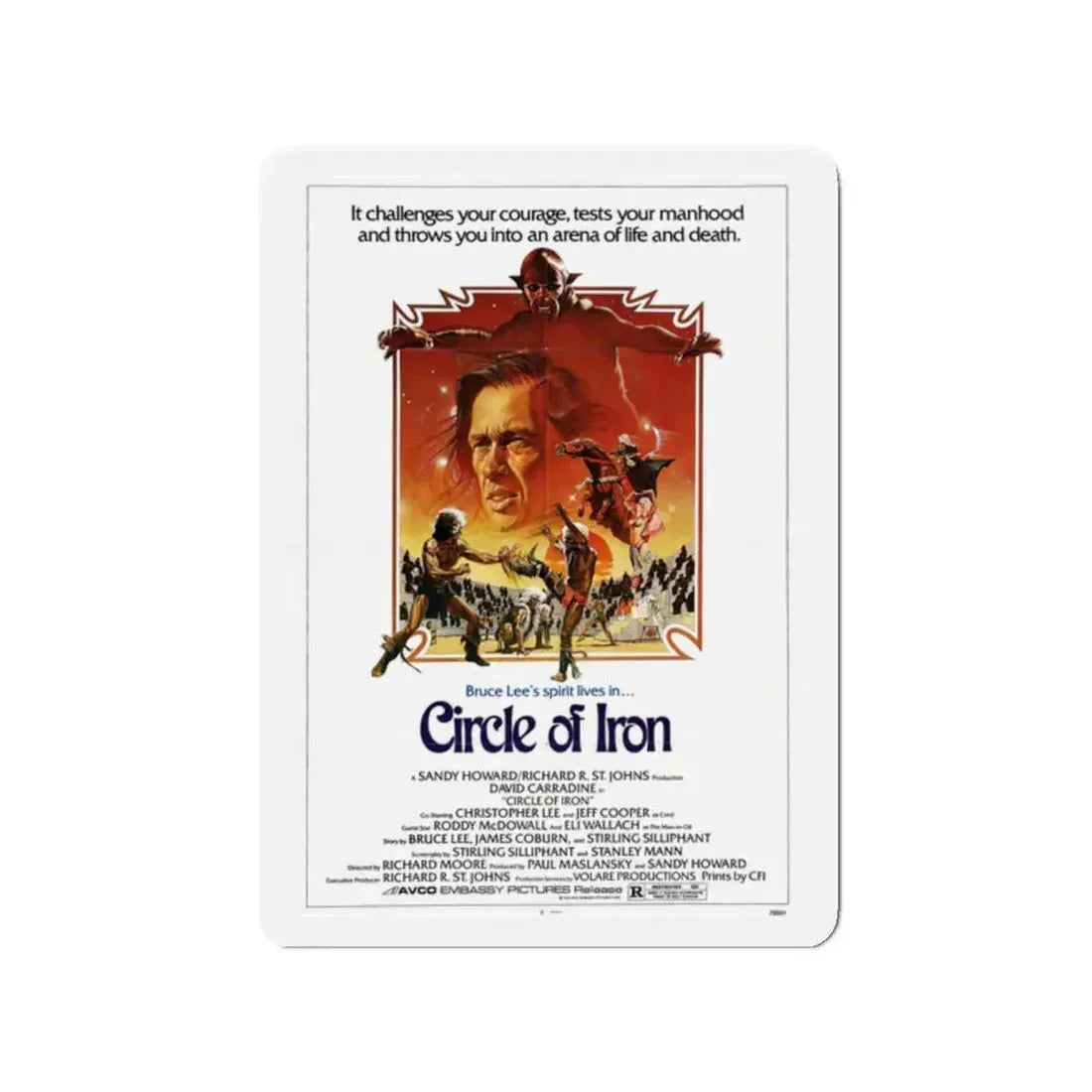 CIRCLE OF IRON 1978 Movie Poster - Refrigerator Magnet 2 Inch - The Sticker Space