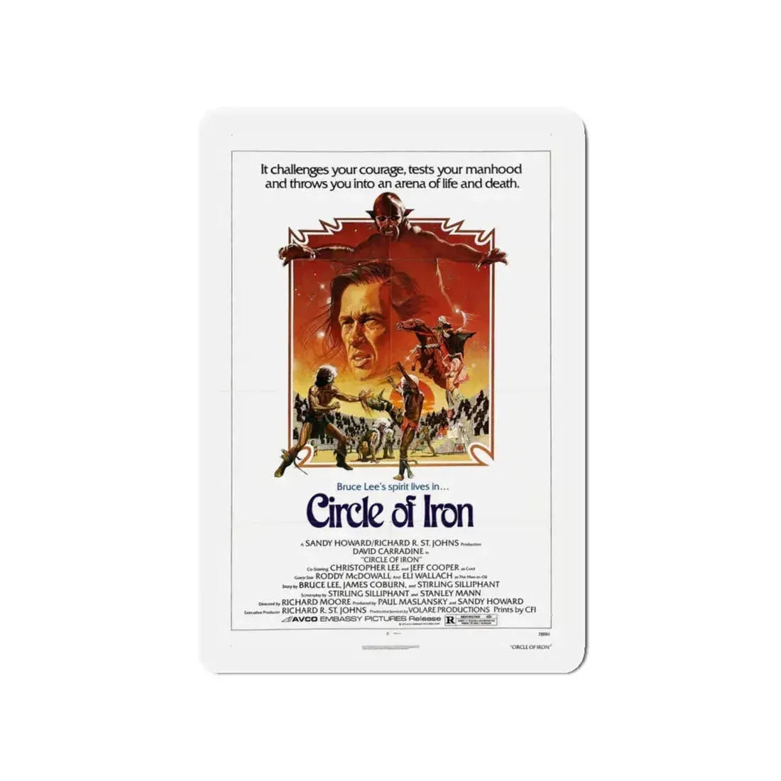 CIRCLE OF IRON 1978 Movie Poster - Refrigerator Magnet 4 Inch - The Sticker Space