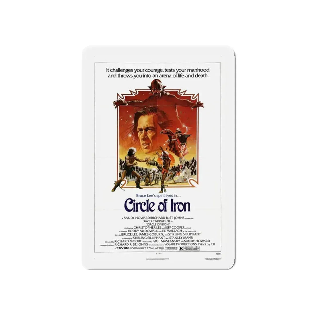 CIRCLE OF IRON 1978 Movie Poster - Refrigerator Magnet 5 Inch - The Sticker Space