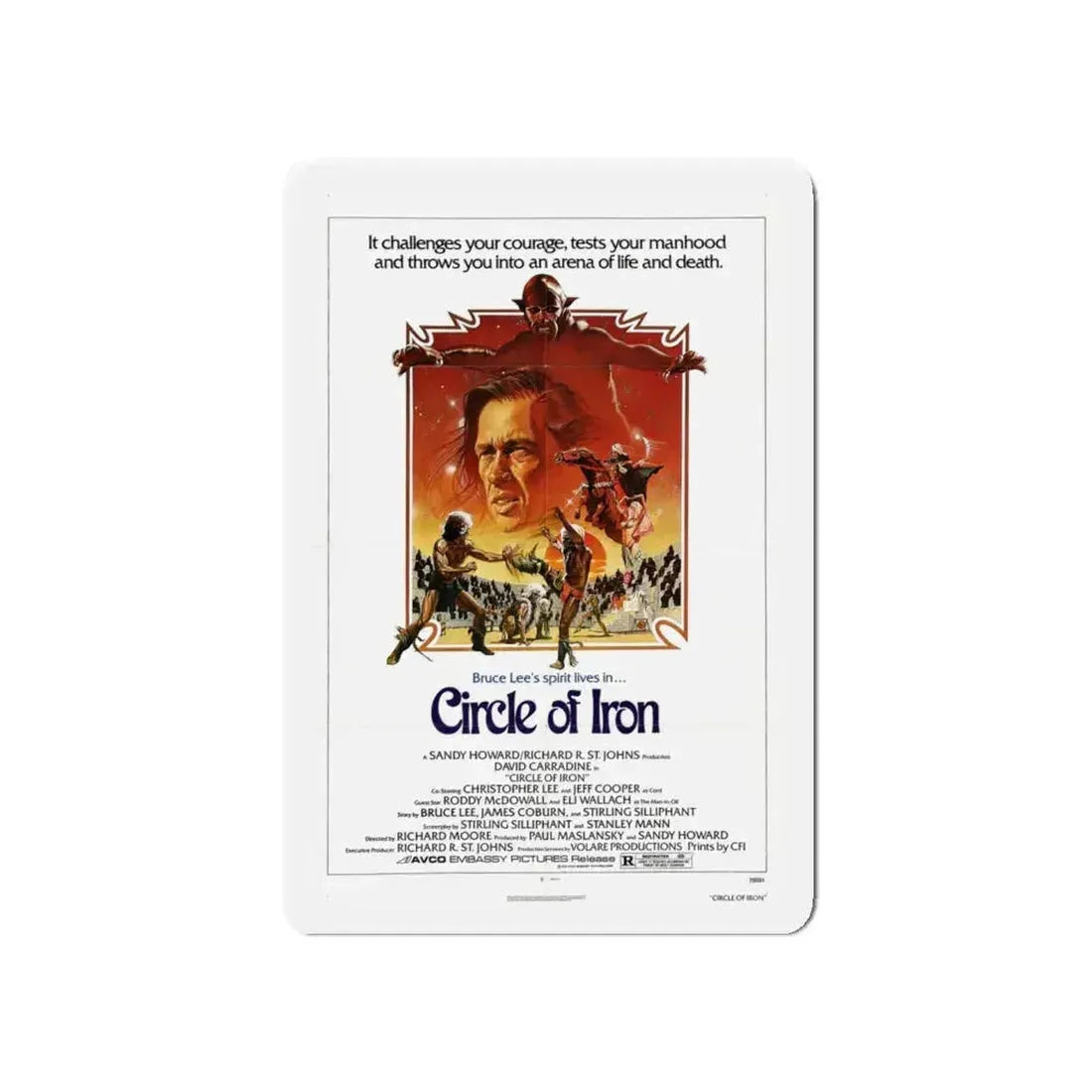 CIRCLE OF IRON 1978 Movie Poster - Refrigerator Magnet - The Sticker Space