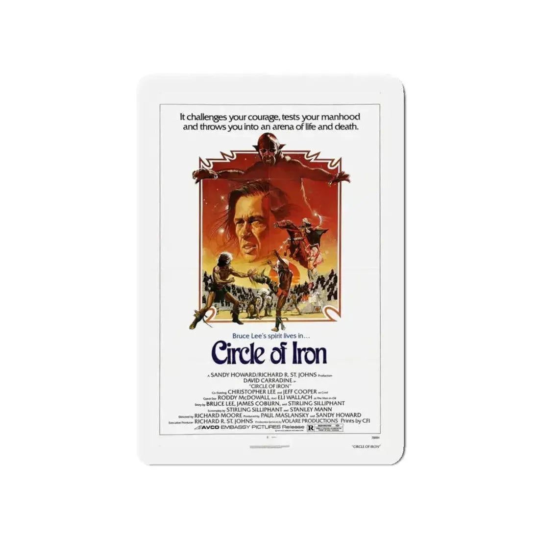 CIRCLE OF IRON 1978 Movie Poster - Refrigerator Magnet - The Sticker Space