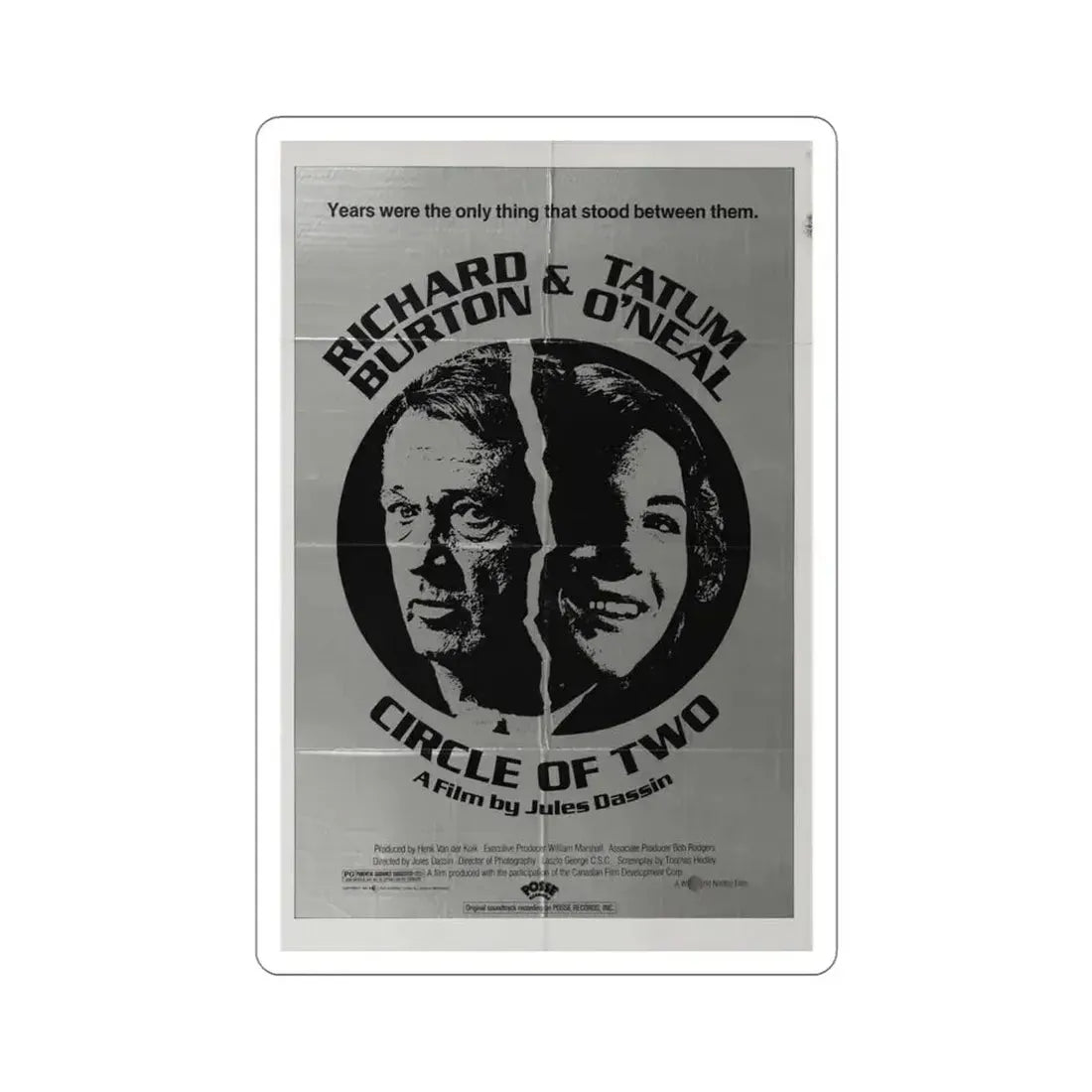 Circle of Two 1981 Movie Poster STICKER Vinyl Die-Cut Decal 3 Inch - The Sticker Space