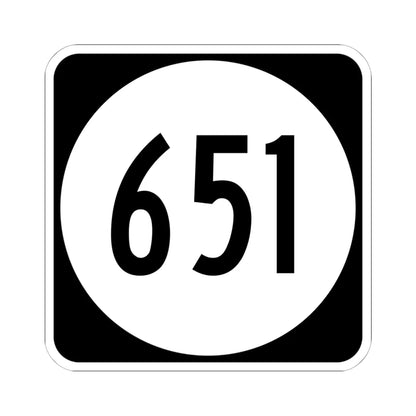 Circle sign 651 Virginia (Virginia) (Road Sign) STICKER Vinyl Kiss-Cut Decal 6 Inch White - The Sticker Space