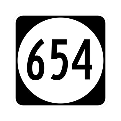 Circle sign 654 Virginia (Virginia) (Road Sign) STICKER Vinyl Kiss-Cut Decal 2 Inch White - The Sticker Space