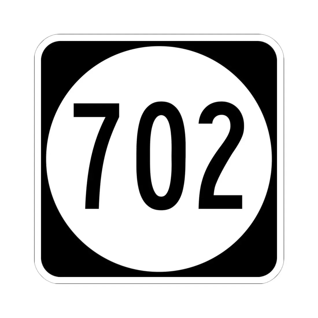 Circle sign 702 Virginia (Virginia) (Road Sign) STICKER Vinyl Kiss-Cut Decal 6 Inch White - The Sticker Space