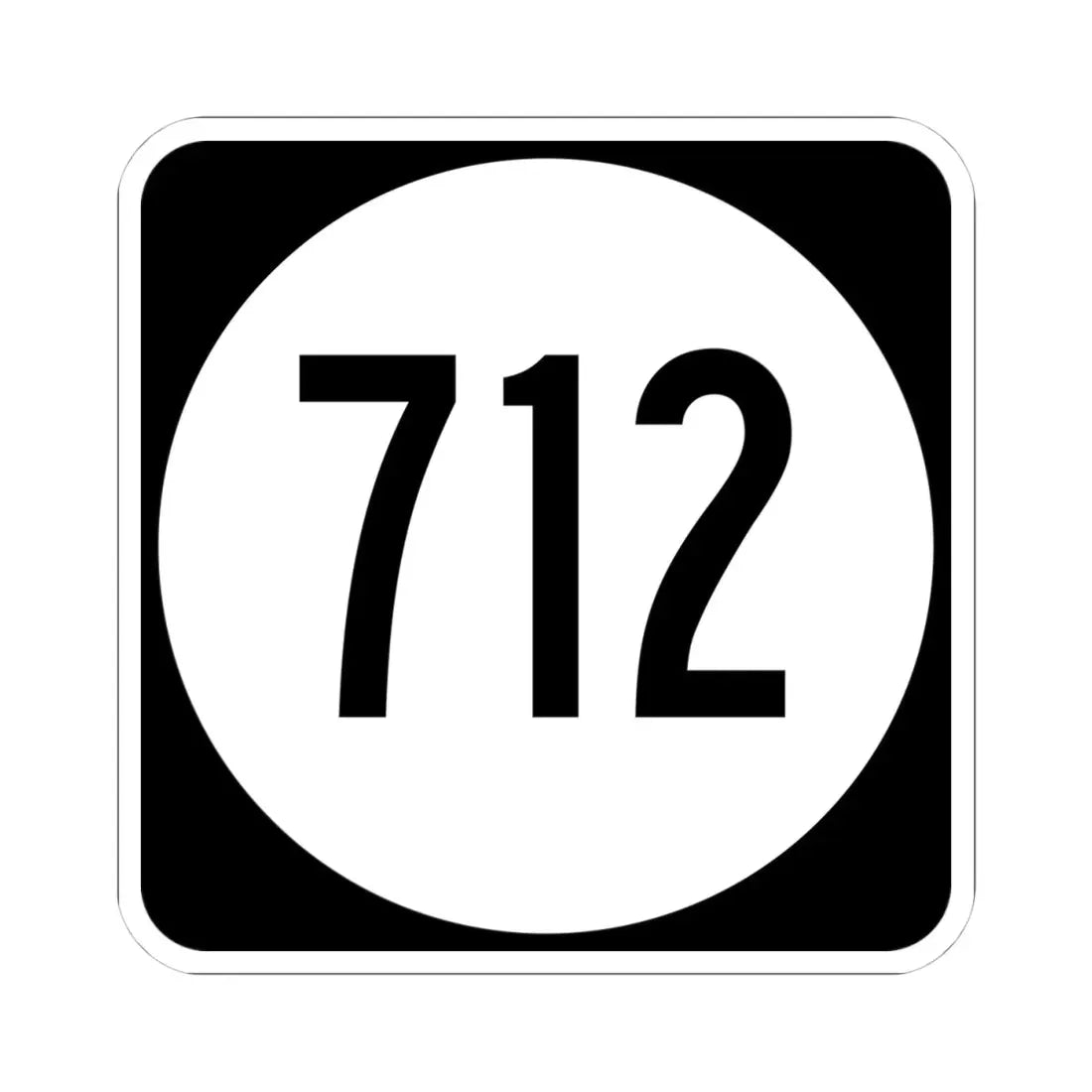 Circle sign 712 Virginia (Virginia) (Road Sign) STICKER Vinyl Kiss-Cut Decal 4 Inch White - The Sticker Space