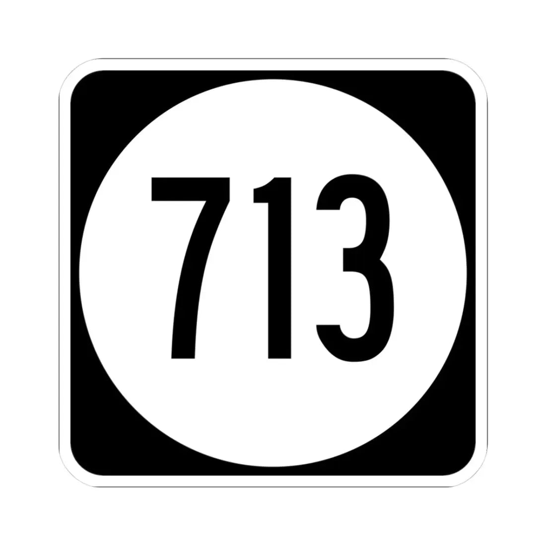 Circle sign 713 Virginia (Virginia) (Road Sign) STICKER Vinyl Kiss-Cut Decal 3 Inch White - The Sticker Space