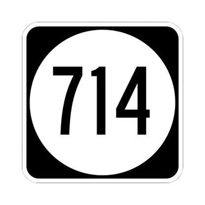 Circle sign 714 Virginia (Virginia) (Road Sign) STICKER Vinyl Kiss-Cut Decal 6 Inch White - The Sticker Space