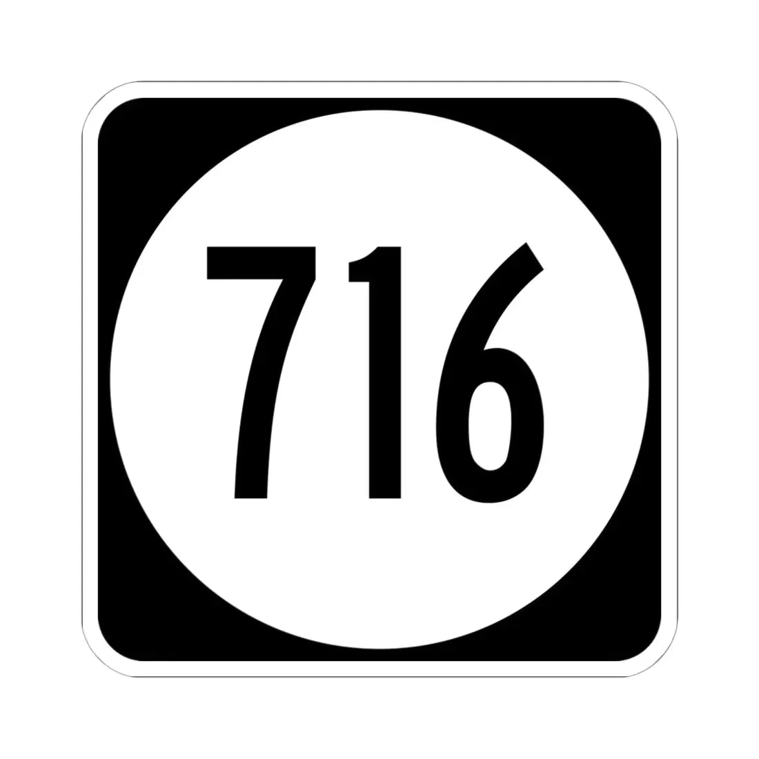 Circle sign 716 Virginia (Virginia) (Road Sign) STICKER Vinyl Kiss-Cut Decal 6 Inch White - The Sticker Space
