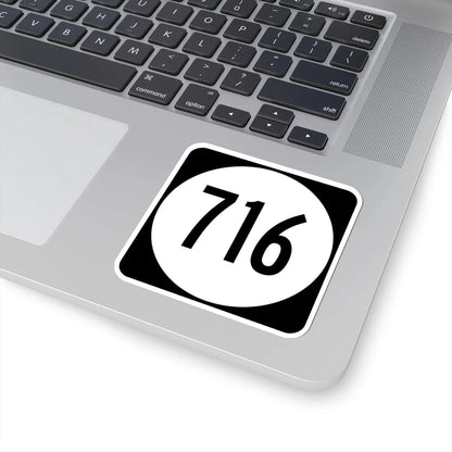 Circle sign 716 Virginia (Virginia) (Road Sign) STICKER Vinyl Kiss-Cut Decal - The Sticker Space