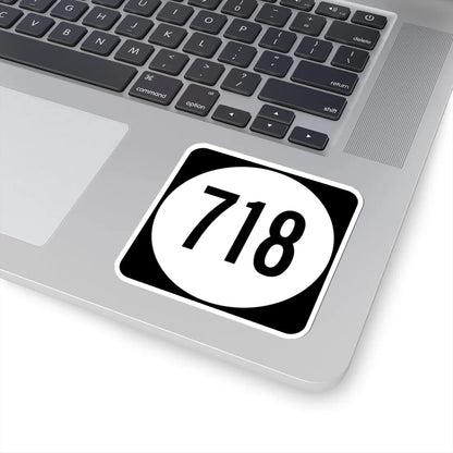 Circle sign 718 Virginia (Virginia) (Road Sign) STICKER Vinyl Kiss-Cut Decal - The Sticker Space