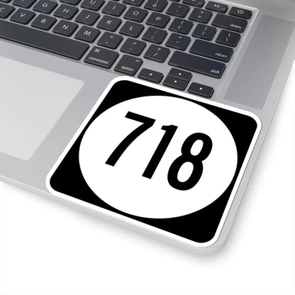 Circle sign 718 Virginia (Virginia) (Road Sign) STICKER Vinyl Kiss-Cut Decal - The Sticker Space