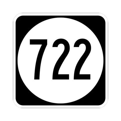 Circle sign 722 Virginia (Virginia) (Road Sign) STICKER Vinyl Kiss-Cut Decal 3 Inch White - The Sticker Space