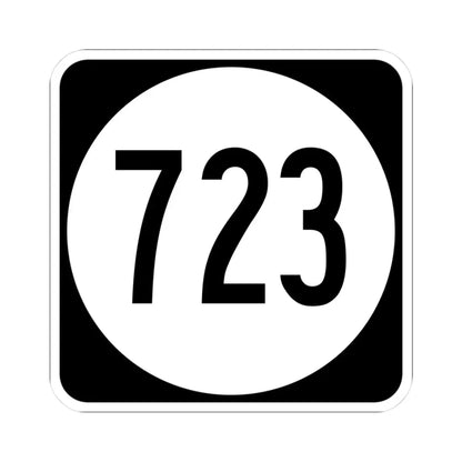 Circle sign 723 Virginia (Virginia) (Road Sign) STICKER Vinyl Kiss-Cut Decal 3 Inch White - The Sticker Space