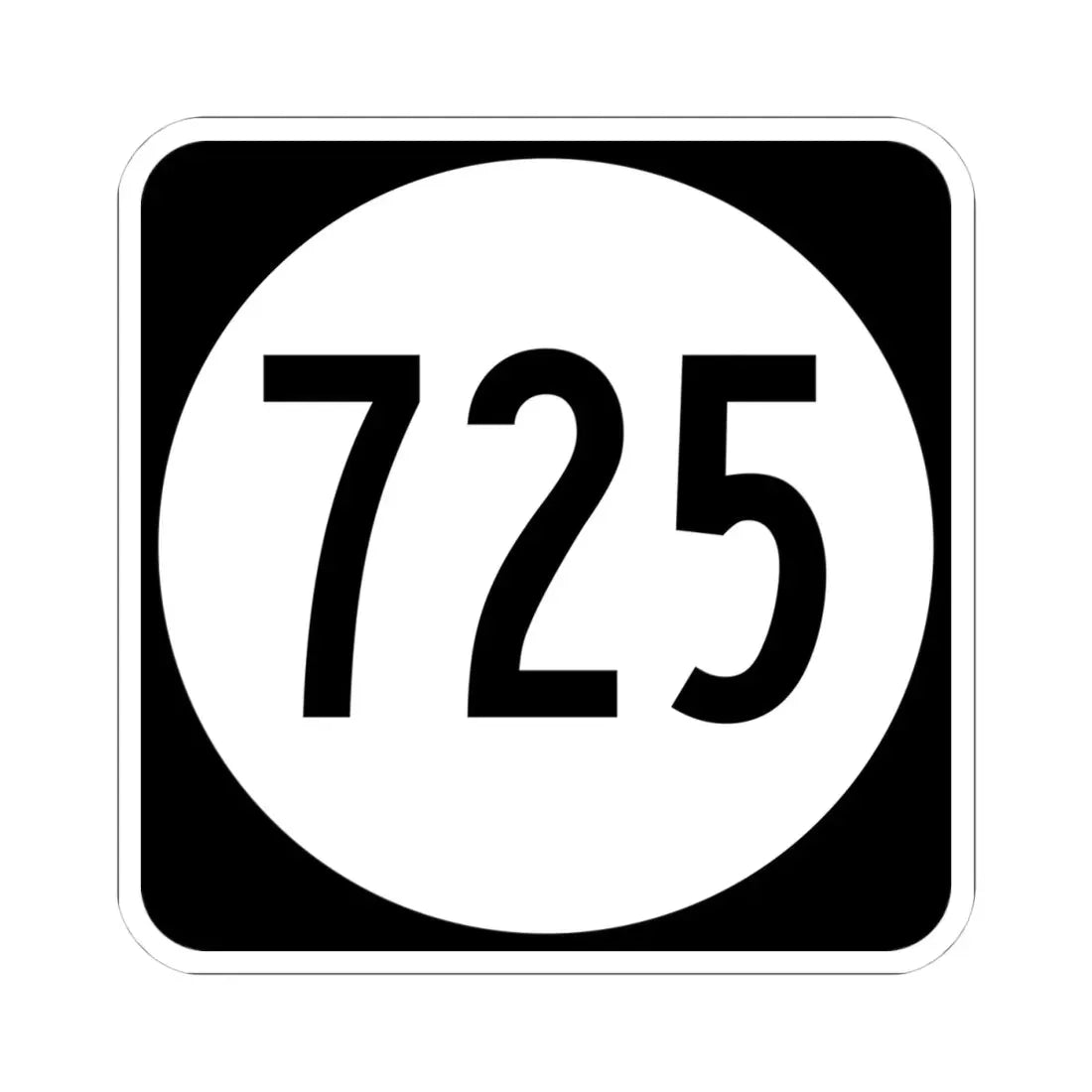 Circle sign 725 Virginia (Virginia) (Road Sign) STICKER Vinyl Kiss-Cut Decal 4 Inch White - The Sticker Space