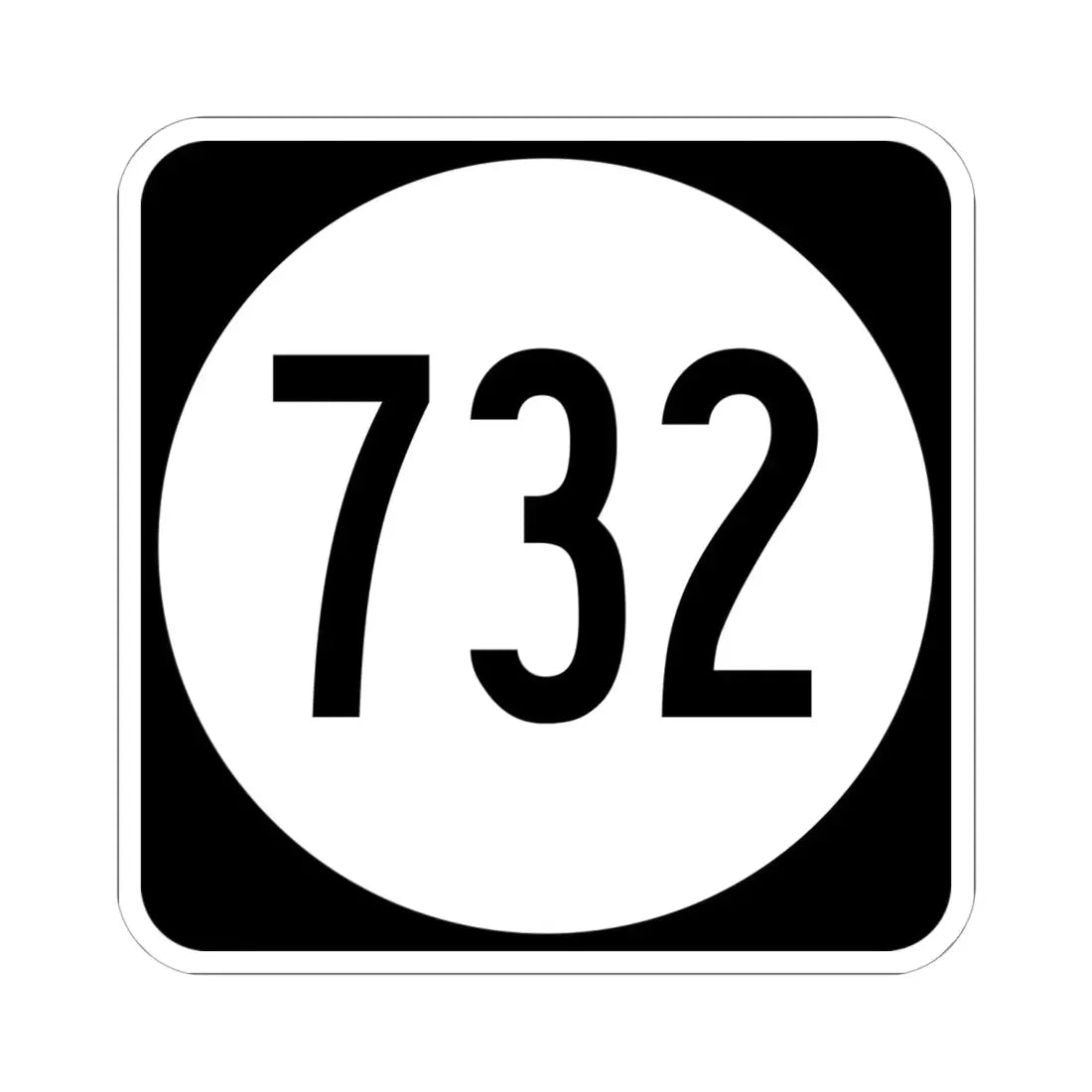 Circle sign 732 Virginia (Virginia) (Road Sign) STICKER Vinyl Kiss-Cut Decal 6 Inch White - The Sticker Space