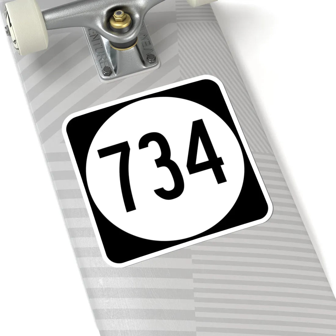 Circle sign 734 Virginia (Virginia) (Road Sign) STICKER Vinyl Kiss-Cut Decal - The Sticker Space