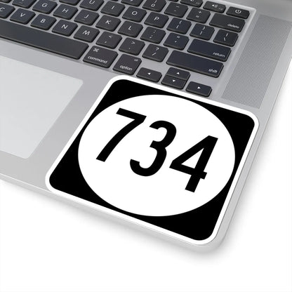 Circle sign 734 Virginia (Virginia) (Road Sign) STICKER Vinyl Kiss-Cut Decal - The Sticker Space