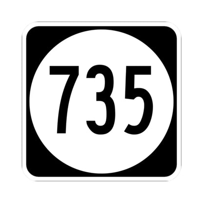 Circle sign 735 Virginia (Virginia) (Road Sign) STICKER Vinyl Kiss-Cut Decal 2 Inch White - The Sticker Space