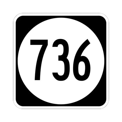 Circle sign 736 Virginia (Virginia) (Road Sign) STICKER Vinyl Kiss-Cut Decal 6 Inch White - The Sticker Space