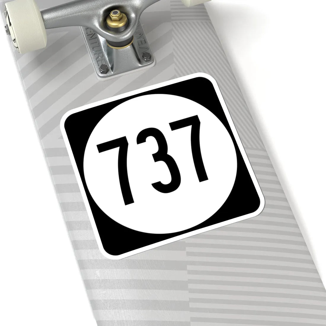 Circle sign 737 Virginia (Virginia) (Road Sign) STICKER Vinyl Kiss-Cut Decal - The Sticker Space