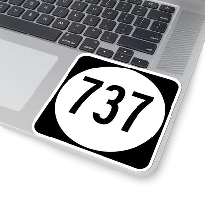 Circle sign 737 Virginia (Virginia) (Road Sign) STICKER Vinyl Kiss-Cut Decal - The Sticker Space