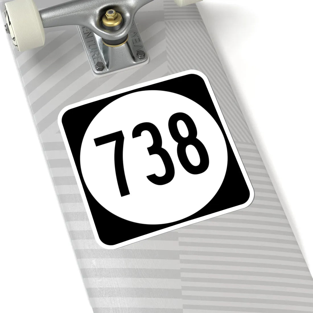 Circle sign 738 Virginia (Virginia) (Road Sign) STICKER Vinyl Kiss-Cut Decal - The Sticker Space