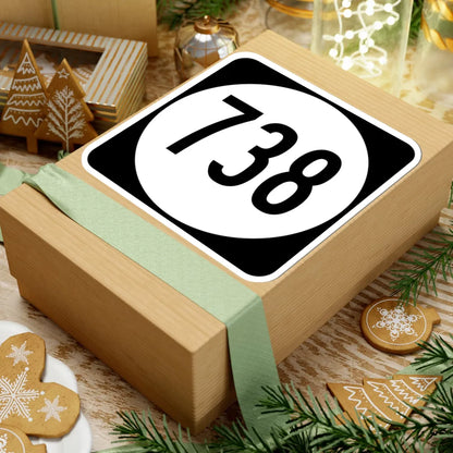 Circle sign 738 Virginia (Virginia) (Road Sign) STICKER Vinyl Kiss-Cut Decal - The Sticker Space