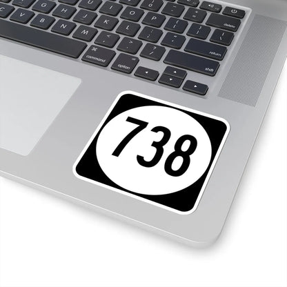 Circle sign 738 Virginia (Virginia) (Road Sign) STICKER Vinyl Kiss-Cut Decal - The Sticker Space