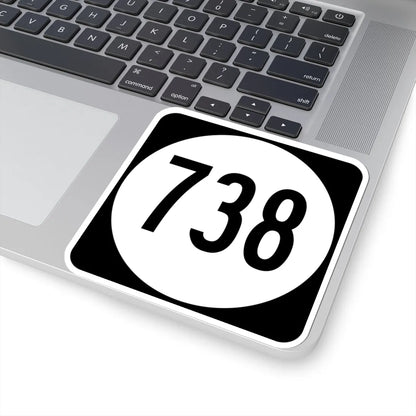 Circle sign 738 Virginia (Virginia) (Road Sign) STICKER Vinyl Kiss-Cut Decal - The Sticker Space