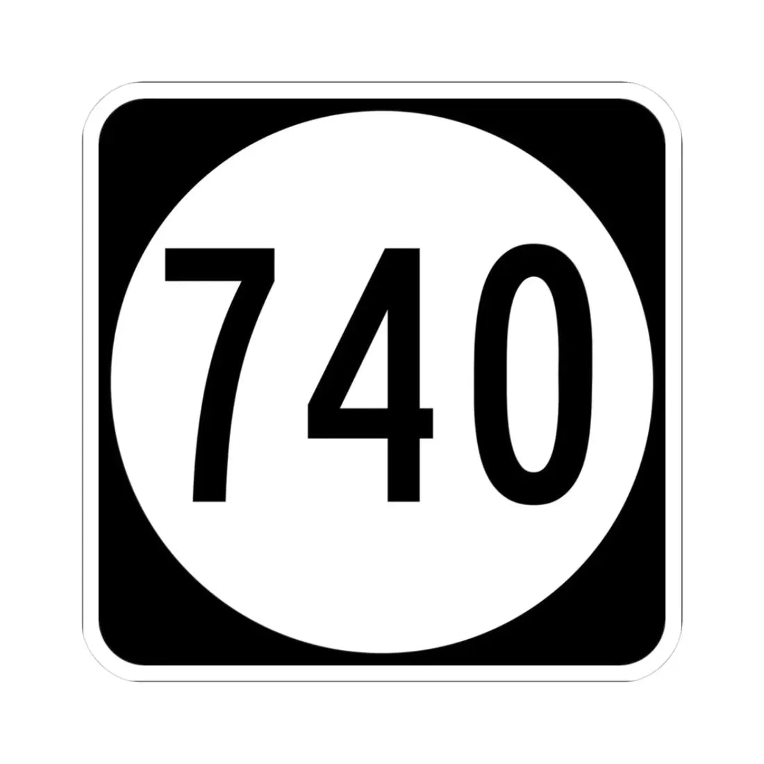 Circle sign 740 Virginia (Virginia) (Road Sign) STICKER Vinyl Kiss-Cut Decal 3 Inch White - The Sticker Space