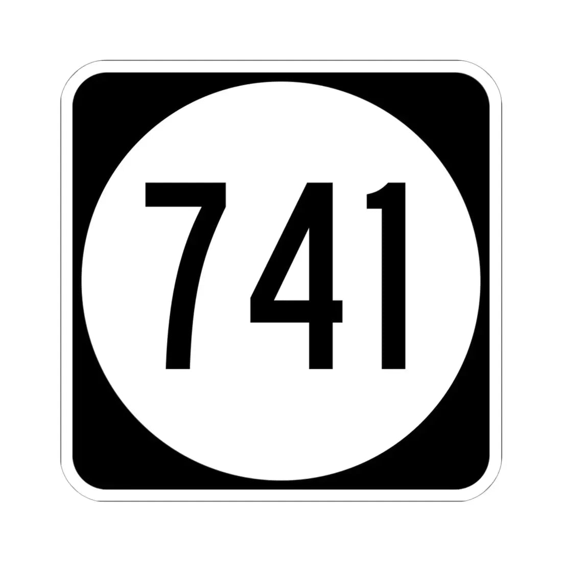 Circle sign 741 Virginia (Virginia) (Road Sign) STICKER Vinyl Kiss-Cut Decal 6 Inch White - The Sticker Space