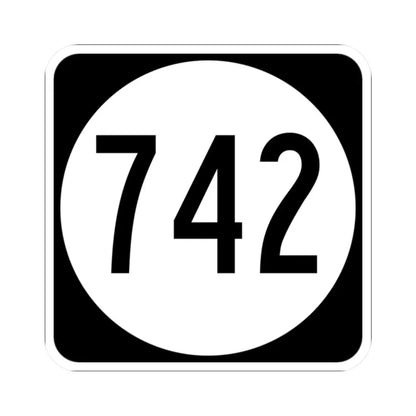 Circle sign 742 Virginia (Virginia) (Road Sign) STICKER Vinyl Kiss-Cut Decal 2 Inch White - The Sticker Space