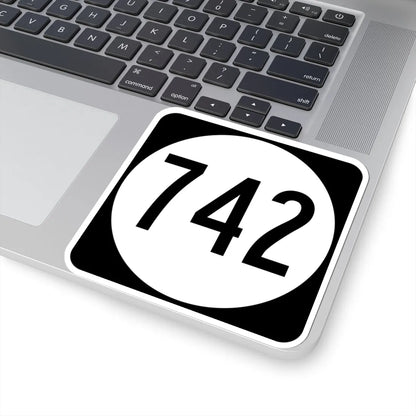 Circle sign 742 Virginia (Virginia) (Road Sign) STICKER Vinyl Kiss-Cut Decal - The Sticker Space