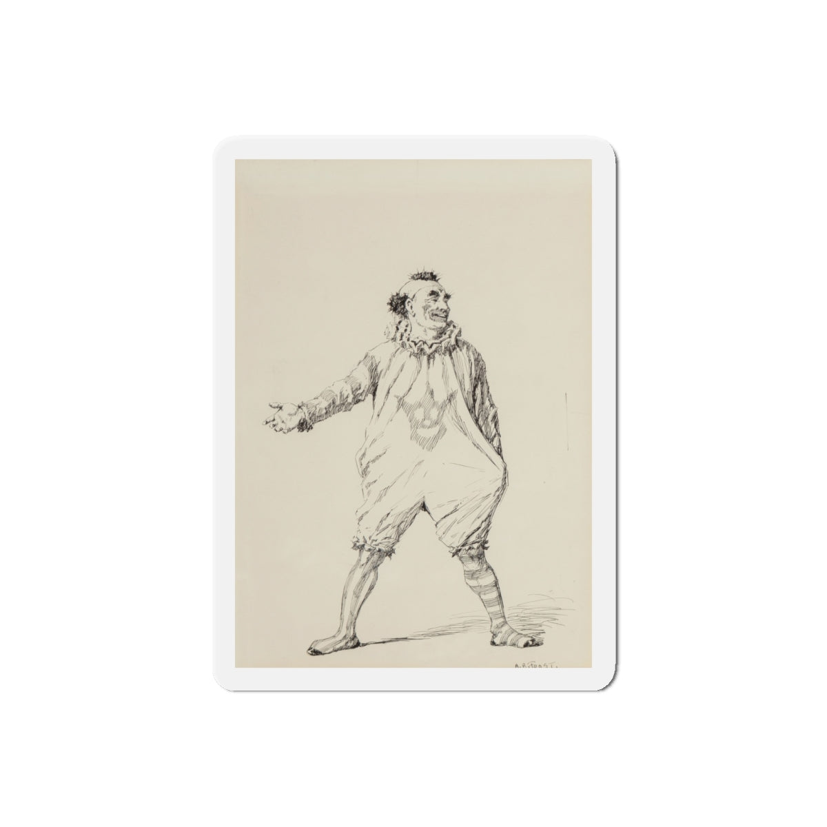 Circus Day, McClure's magazine interior illustration, September 1905 (Magazine Illustration) Refrigerator Magnet-6 Inch-Die-Cut-1 pc-The Sticker Space