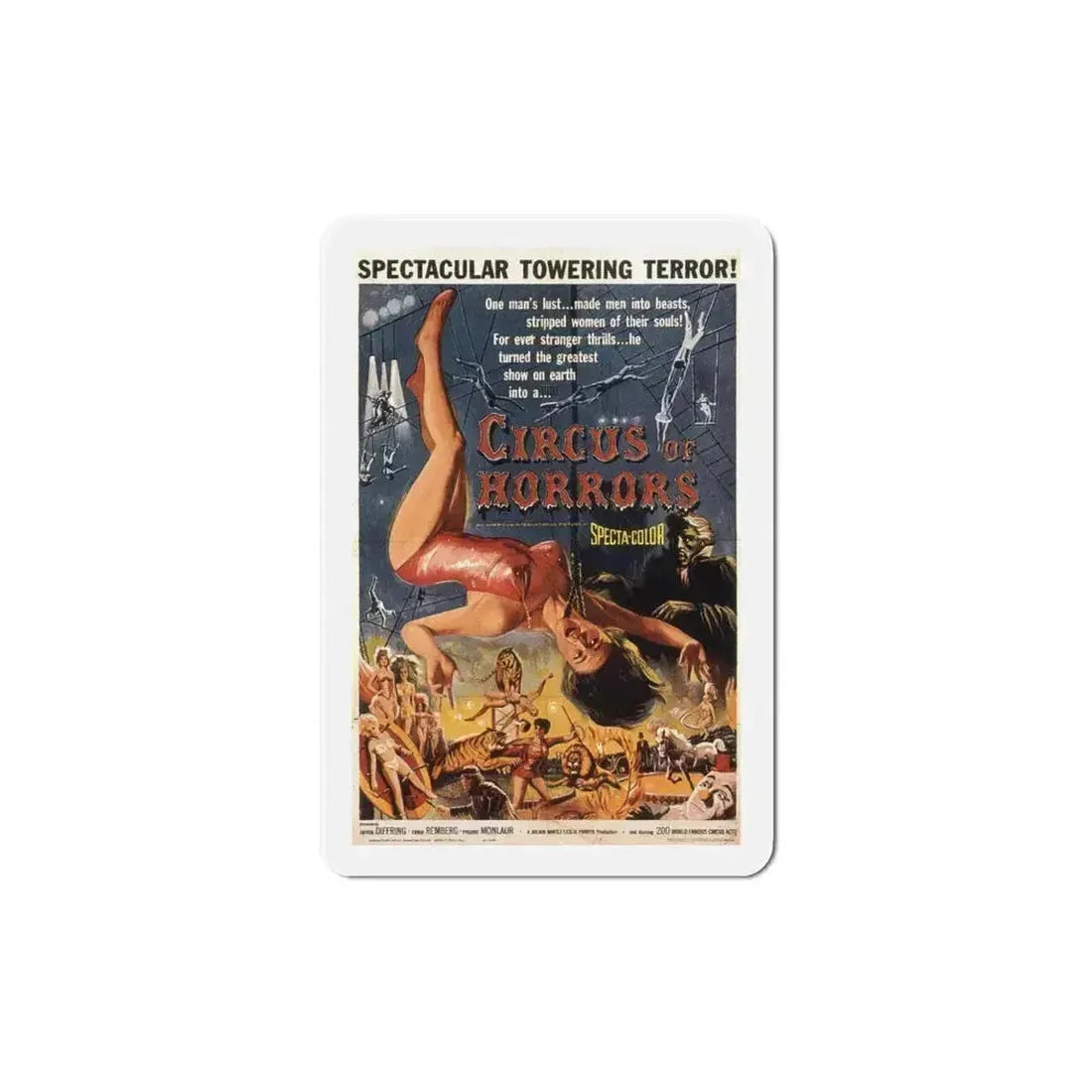 Circus of Horrors 1960 Movie Poster Refrigerator Magnet 5 Inch - The Sticker Space