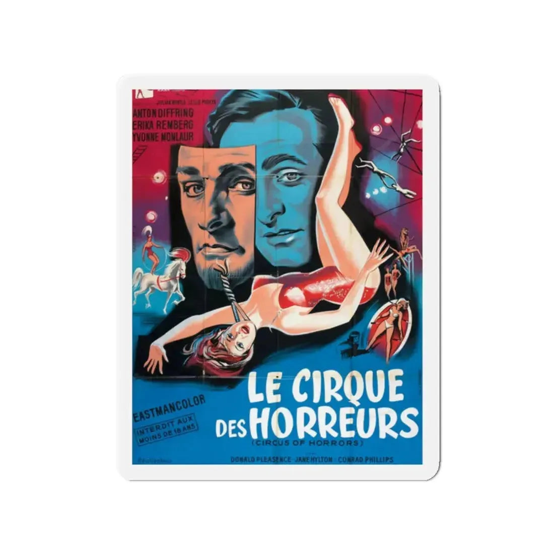 CIRCUS OF HORRORS (2) 1960 Movie Poster - Refrigerator Magnet 2 Inch - The Sticker Space