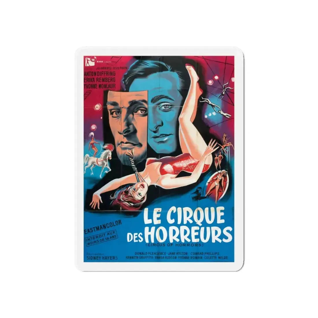 CIRCUS OF HORRORS (2) 1960 Movie Poster - Refrigerator Magnet 6 Inch - The Sticker Space