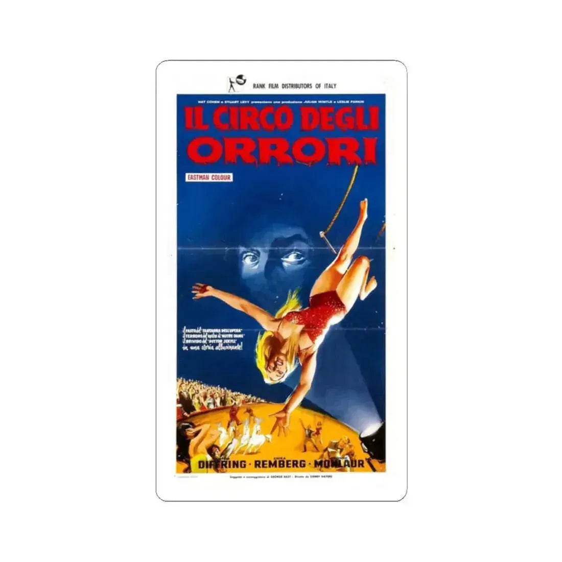 CIRCUS OF HORRORS (3) 1960 Movie Poster - STICKER Vinyl Kiss-Cut Decal 2 Inch White - The Sticker Space