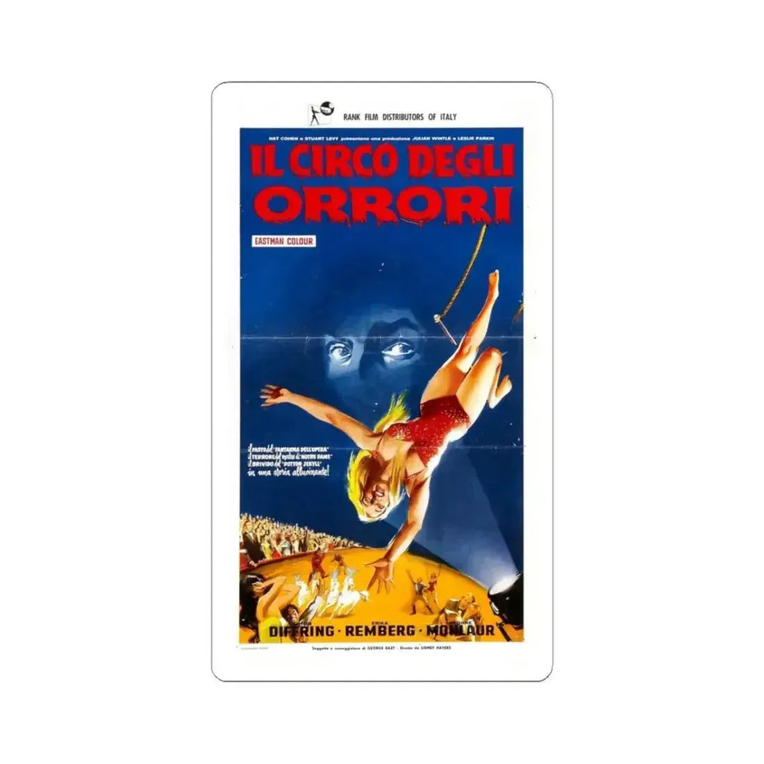 CIRCUS OF HORRORS (3) 1960 Movie Poster - STICKER Vinyl Kiss-Cut Decal 3 Inch White - The Sticker Space