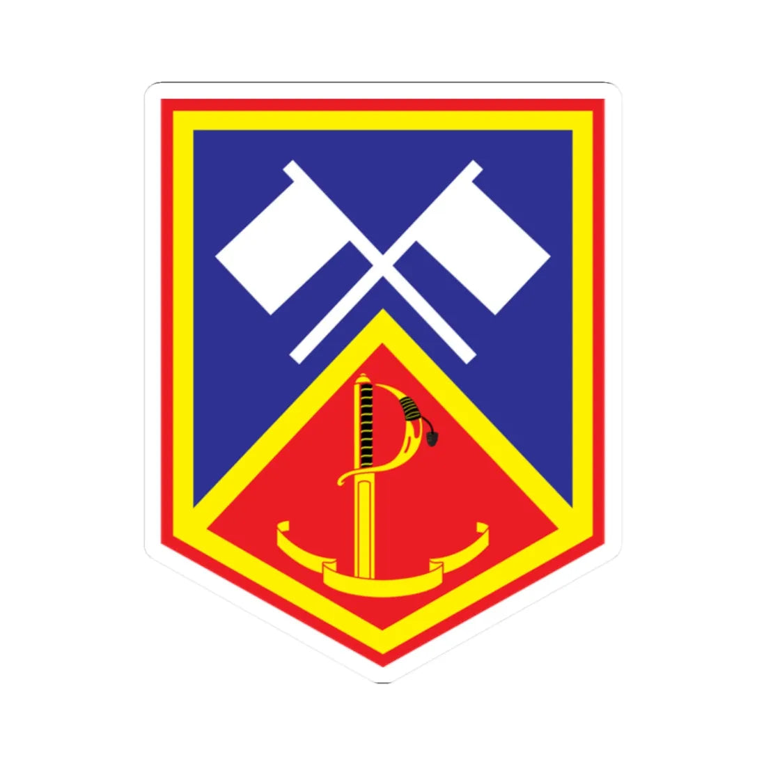 CIS Company Defence Forces Headquarters (Ireland) (Coat of Arms) STICKER Vinyl Kiss-Cut Decal 2 Inch White - The Sticker Space