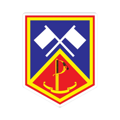 CIS Company Defence Forces Headquarters (Ireland) (Coat of Arms) STICKER Vinyl Kiss-Cut Decal 3 Inch White - The Sticker Space