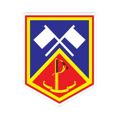 CIS Company Defence Forces Headquarters (Ireland) (Coat of Arms) STICKER Vinyl Kiss-Cut Decal 4 Inch White - The Sticker Space